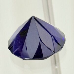 Cobalt Blue Crystal Diamond Shape Round Brilliant Cut Decor Paperweight
